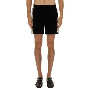 SASQUATCHFABRIX Men's Track Shorts with Side Stripe Detail Men BLACK Pants